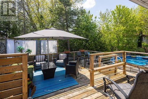 90 Manning Avenue, Collingwood, ON - Outdoor With Above Ground Pool With Deck Patio Veranda