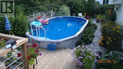 90 Manning Avenue, Collingwood, ON - Outdoor With Above Ground Pool With Deck Patio Veranda