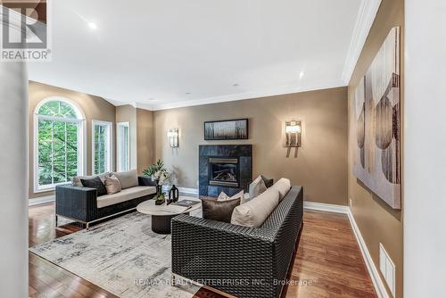 1421 Indian Grove, Mississauga, ON - Indoor Photo Showing Living Room With Fireplace