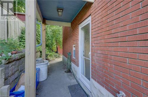 Main entrance to the main house with new stairs - 107 Cherry Street, Kitchener, ON - Outdoor With Deck Patio Veranda With Exterior