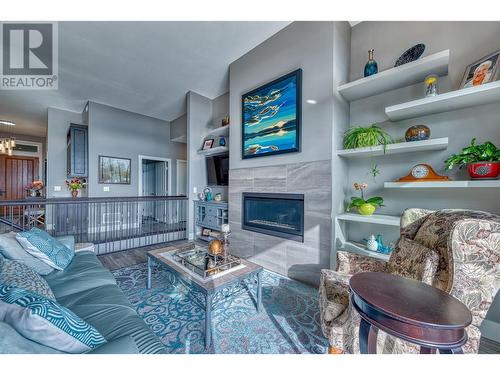 3579 Ranch Road, West Kelowna, BC - Indoor Photo Showing Living Room With Fireplace