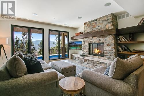 1515 Pinot Noir Drive, West Kelowna, BC - Indoor Photo Showing Living Room With Fireplace