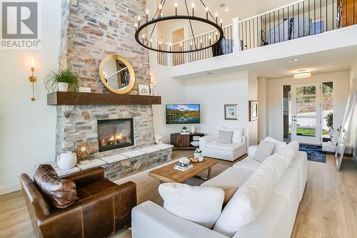1515 Pinot Noir Drive, West Kelowna, BC - Indoor Photo Showing Living Room With Fireplace