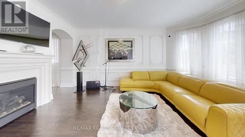 3196 Carding Mill Trail, Oakville, ON - Indoor Photo Showing Living Room With Fireplace