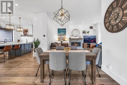 4 Bertha Avenue, Toronto (Clairlea-Birchmount), ON - Indoor Photo Showing Dining Room With Fireplace