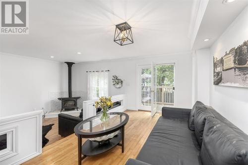 13 Riverview Ave, Sault Ste. Marie, ON - Indoor Photo Showing Living Room With Fireplace