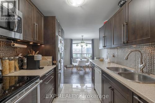 802 - 76 Base Line Road W, London, ON - Indoor Photo Showing Kitchen With Double Sink