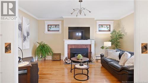 232 Highfield Street, Moncton, NB - Indoor Photo Showing Living Room With Fireplace