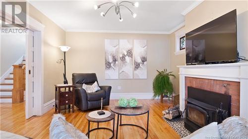 232 Highfield Street, Moncton, NB - Indoor Photo Showing Living Room With Fireplace