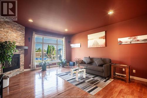 12356 Charlene, Tecumseh, ON - Indoor Photo Showing Living Room With Fireplace