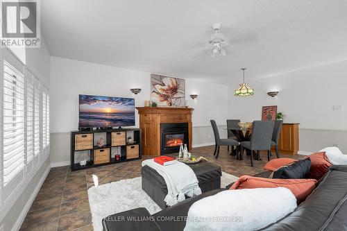 46 Kemp Drive, Hamilton, ON - Indoor Photo Showing Living Room With Fireplace