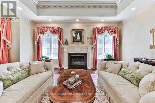 3400 Milburough Line, Burlington, ON - Indoor Photo Showing Living Room With Fireplace