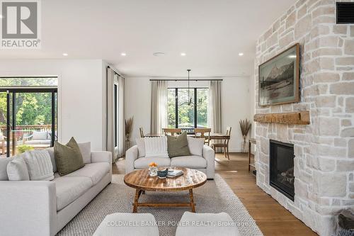 2177 Linkway Boulevard, London, ON - Indoor Photo Showing Living Room With Fireplace