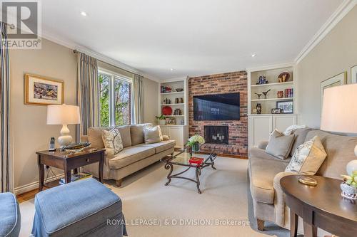 24 Mcglashan Court, Toronto, ON - Indoor Photo Showing Living Room With Fireplace