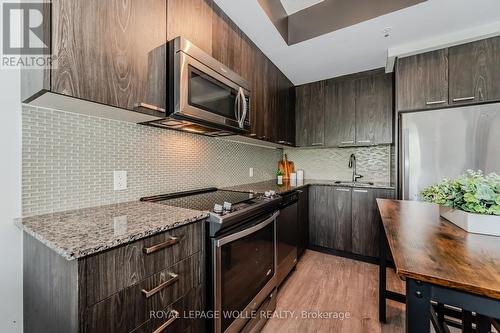 218 - 155 St Leger Street, Waterloo, ON - Indoor Photo Showing Kitchen With Upgraded Kitchen