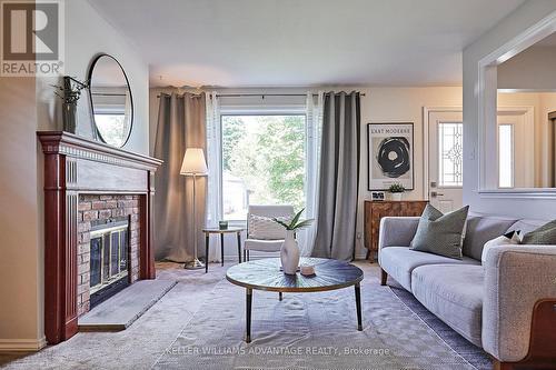 14 Lausanne Crescent, Toronto, ON - Indoor Photo Showing Living Room With Fireplace