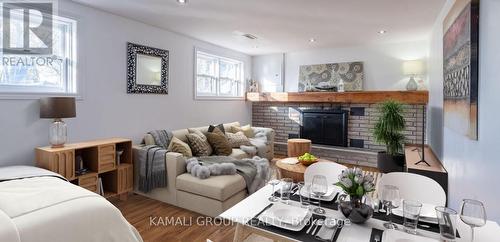 Bsmt - 389 Keewatin Street S, Oshawa, ON - Indoor Photo Showing Living Room With Fireplace