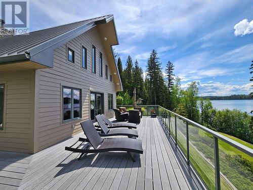 21565 West Lake Road, Prince George, BC - Outdoor With Body Of Water With Deck Patio Veranda With Exterior