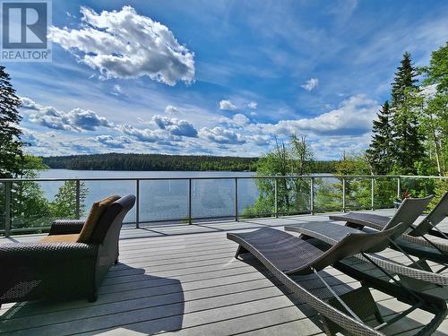 21565 West Lake Road, Prince George, BC - Outdoor With Body Of Water With Deck Patio Veranda With View