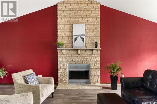 Szeles Acreage, Edenwold Rm No. 158, SK - Indoor Photo Showing Living Room With Fireplace