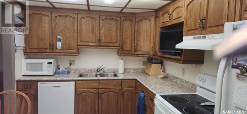 207 453 Walsh Trail, Swift Current, SK - Indoor Photo Showing Kitchen With Double Sink