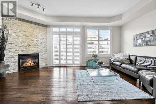 78 Fall Fair Way, Hamilton, ON - Indoor Photo Showing Living Room With Fireplace