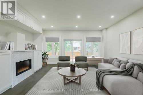 281 Warden Avenue, Toronto, ON - Indoor Photo Showing Living Room With Fireplace