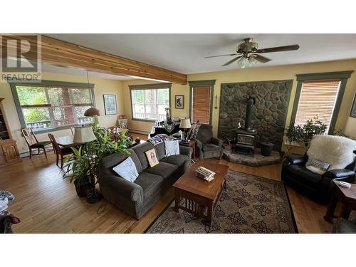 6206B Kilby Road, Terrace, BC - Indoor Photo Showing Living Room With Fireplace