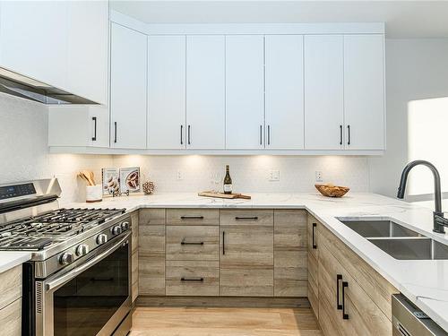 482 Grafton St, Esquimalt, BC - Indoor Photo Showing Kitchen With Stainless Steel Kitchen With Double Sink With Upgraded Kitchen