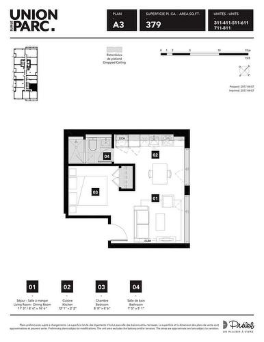 Plan (croquis) - 311-2000 Boul. René-Lévesque O., Montréal (Ville-Marie), QC 