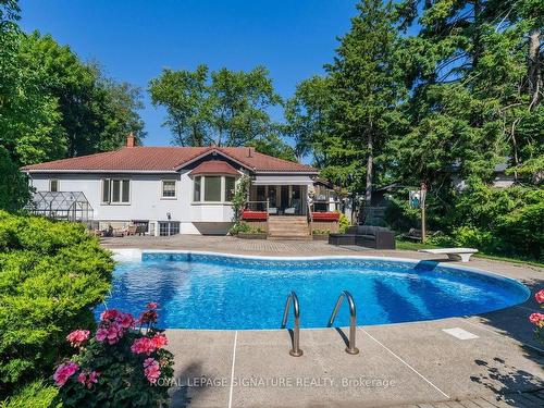 14 West Hill Dr, Toronto, ON - Outdoor With In Ground Pool With Backyard