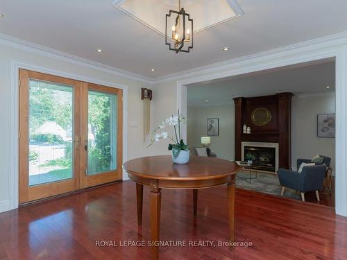 14 West Hill Dr, Toronto, ON - Indoor With Fireplace