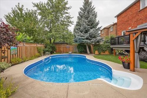 4450 Glen Erin Dr, Mississauga, ON - Outdoor With In Ground Pool With Deck Patio Veranda With Backyard