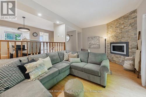 24 - 1350 Glenanna Road, Pickering, ON - Indoor Photo Showing Living Room With Fireplace