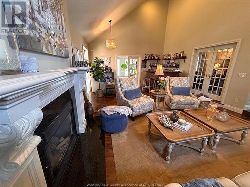 3940 Villa Borghese Drive, Windsor, ON - Indoor Photo Showing Living Room With Fireplace