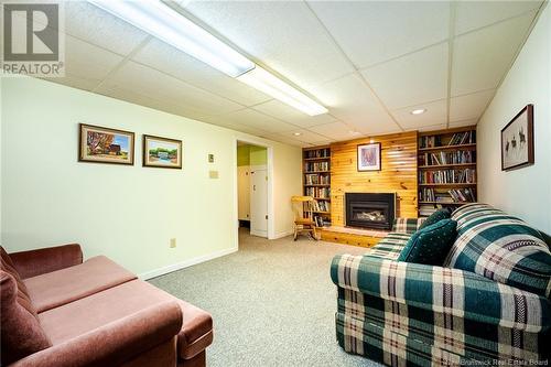 21 Leicester Street, Fredericton, NB - Indoor Photo Showing Basement With Fireplace