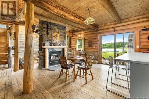 68 Fairwest Shore Road, Shediac River, NB - Indoor Photo Showing Dining Room With Fireplace