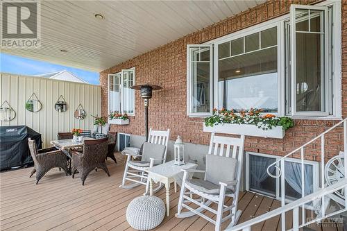 Patio area off main house. Roof is insulated so area could be converted to liveable space. - 9 Shoreline Road, Johnstown, ON - Outdoor With Deck Patio Veranda With Exterior