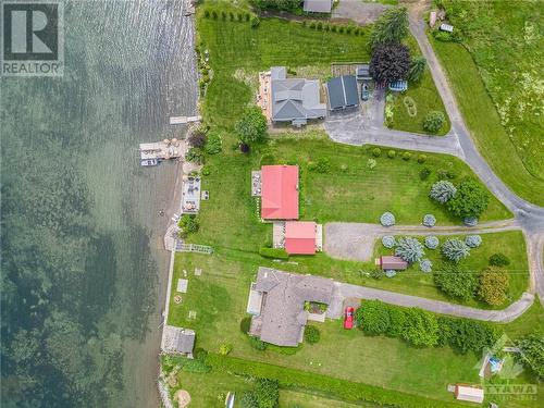 Aerial view of property - red roof buildings are 9 Shoreline. - 9 Shoreline Road, Johnstown, ON - Outdoor With View