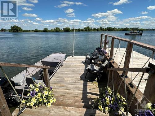 Baot docking. - 9 Shoreline Road, Johnstown, ON - Outdoor With Body Of Water With View