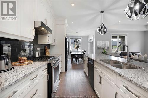 1558 Cypress, Windsor, ON - Indoor Photo Showing Kitchen With Double Sink With Upgraded Kitchen