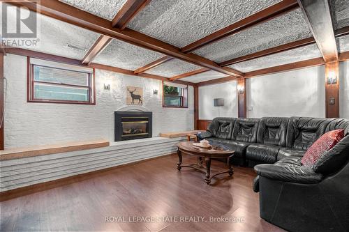 9 Hilts Drive, Hamilton, ON - Indoor Photo Showing Living Room With Fireplace