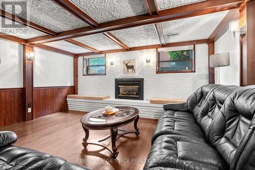 9 Hilts Drive, Hamilton, ON - Indoor Photo Showing Living Room With Fireplace