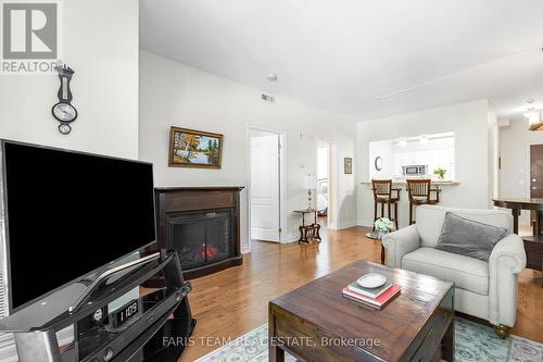 307 - 200 Collier Street, Barrie, ON - Indoor Photo Showing Living Room With Fireplace