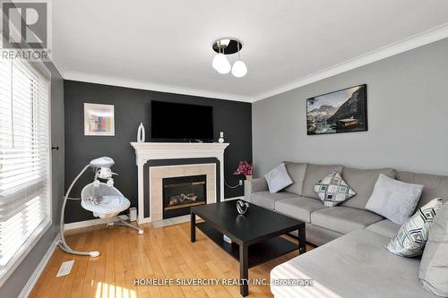4 Napa Valley Crescent, Brampton, ON - Indoor Photo Showing Living Room With Fireplace