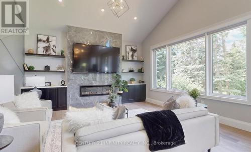 3188 Hancock Road, Clarington, ON - Indoor Photo Showing Living Room With Fireplace