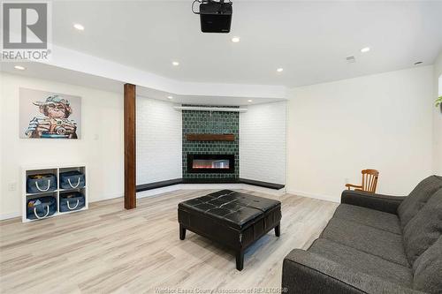 387 Reaume Road, Lasalle, ON - Indoor Photo Showing Living Room With Fireplace