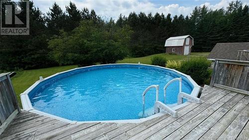 1384 Baisley Road, Saint-Jacques, NB - Outdoor With Above Ground Pool With Deck Patio Veranda With Backyard