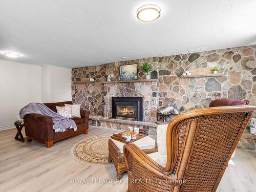 709 Mcnaughton St, South Bruce Peninsula, ON - Indoor Photo Showing Living Room With Fireplace