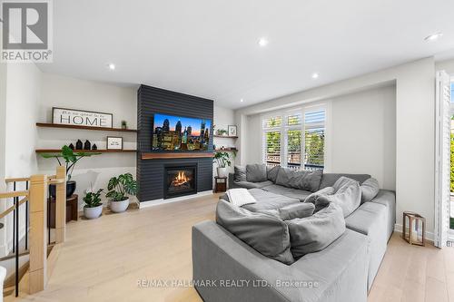 1344 Gull Crossing, Pickering, ON - Indoor Photo Showing Living Room With Fireplace